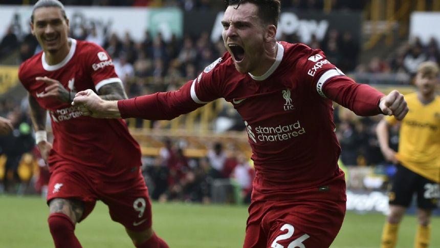 Liverpool score twice late on to beat Wolverhampton 3-1 in the Premier League