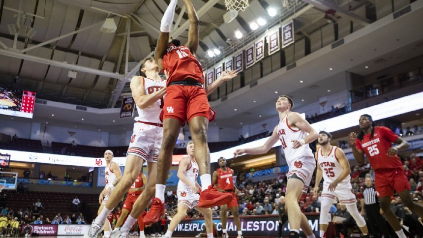 LJ Cryer helps Houston withstand surge by Utah, win 76-66 in Charleston