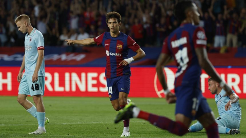 Looking to avoid another early exit, Barcelona opens Champions League with 5-0 rout of Antwerp