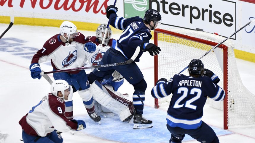 Lowry, Connor propel Jets to 7-6 playoff win over Avalanche