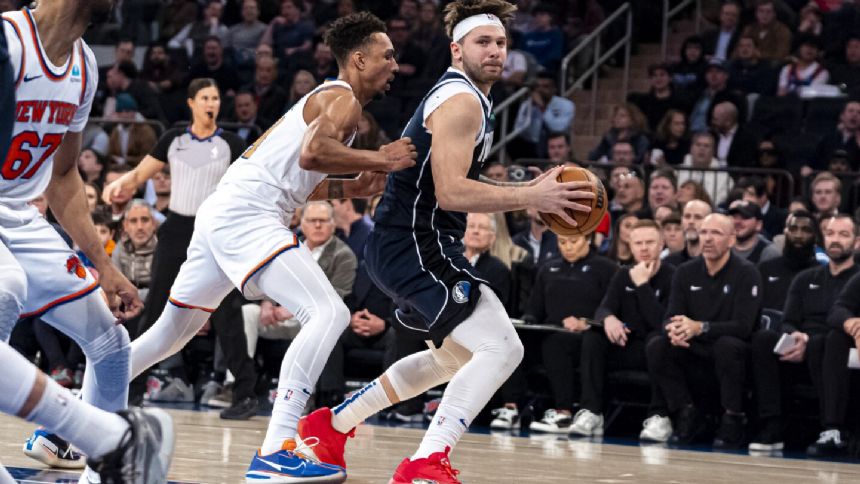 Luka Doncic scores 39 points to lead Mavericks to 122-108 victory over short-handed Knicks