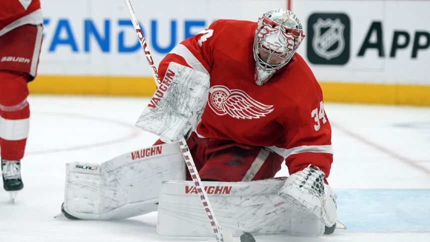 Lyon makes 29 saves in 3rd career shutout and Copp scores his 100th goal as Red Wings top Flyers 3-0