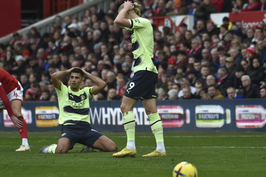Man City held to frustrating 1-1 draw at Nottingham Forest