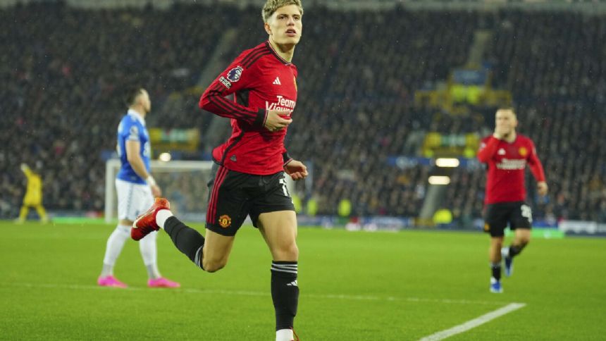 Man United beats Everton 3-0 amid protests thanks to outrageous goal from Garnacho