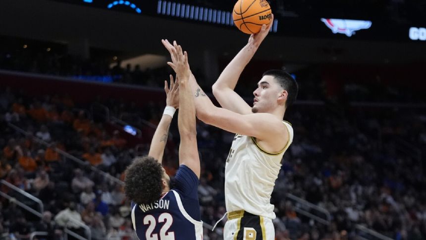 March Madness masterpiece: All-Americans Edey of Purdue and Tennessee's Knecht face off in Elite 8