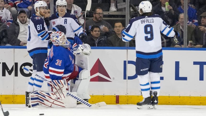 Mark Scheifele scores 3 and Jets beats Rangers 4-2
