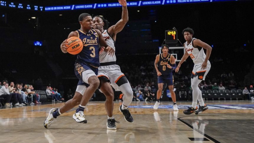 Markus Burton leads way in overtime, Notre Dame edges Oklahoma State 66-64