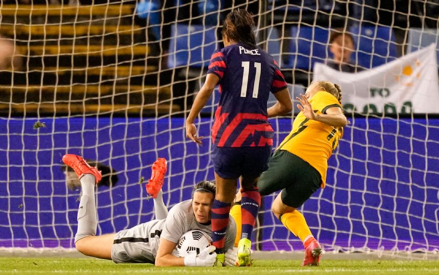 Matildas score late to share spoils with US women