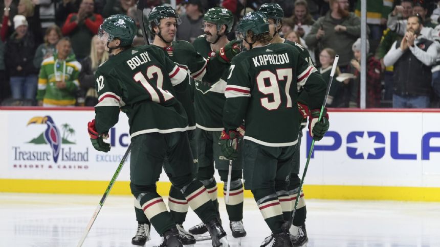 Matt Boldy breaks tie early in 3rd, Wild beat NHL-worst Sharks 3-1