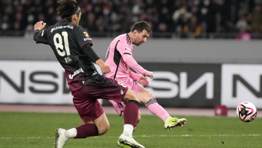Messi plays and has chances but Vissel Kobe beats Inter Miami 4-3 on penalties in a friendly