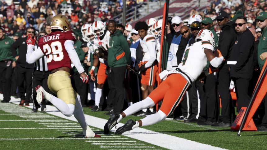 Miami crushes Boston College 45-20, snaps 3-game losing streak