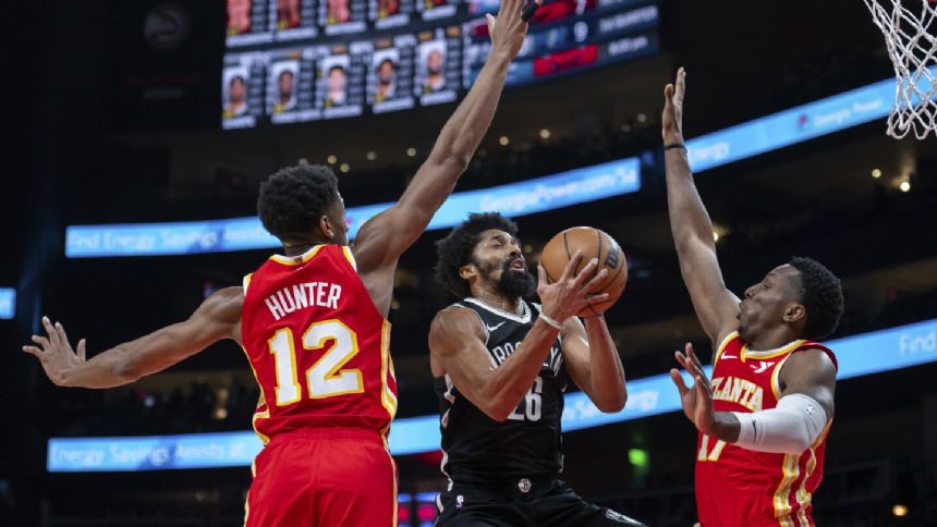 Mikal Bridges scores 32, including game-winning basket, as Nets beat Hawks 114-113
