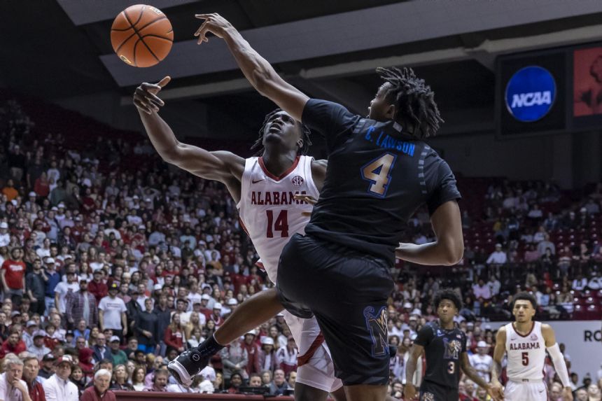 Miller, No. 4 Alabama outscore Memphis 91-88