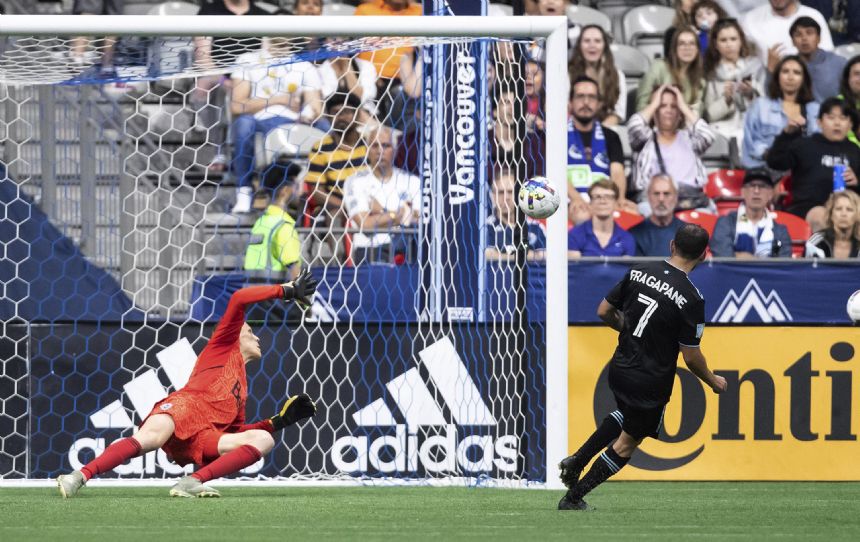 Minnesota United rallies to beat Vancouver 3-1 in MLS