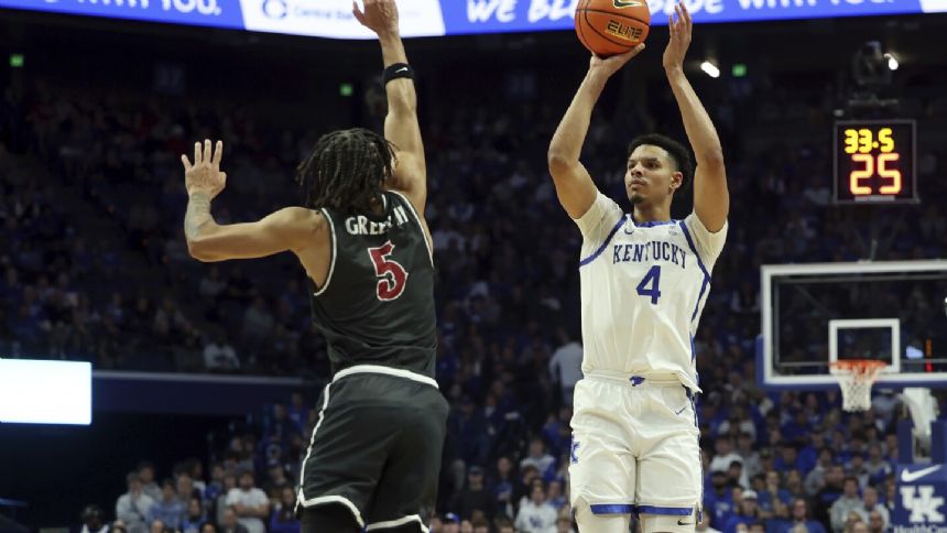 Mitchell scores 22 points to lead No. 16 Kentucky to a 96-88 overtime win over Saint Joseph's