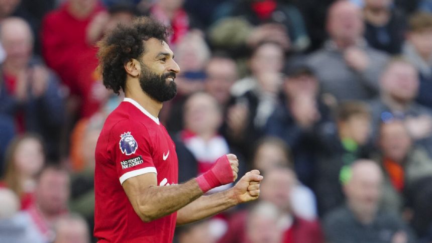 Mohamed Salah on target in Liverpool's 3-0 win against Forest. Players show support for Luis Diaz