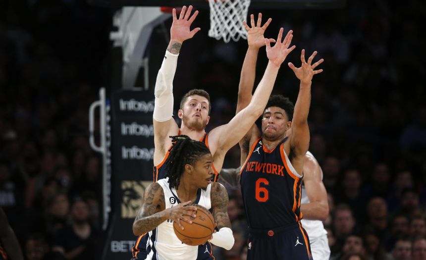 Morant has triple-double, Grizzlies hold on to edge Knicks