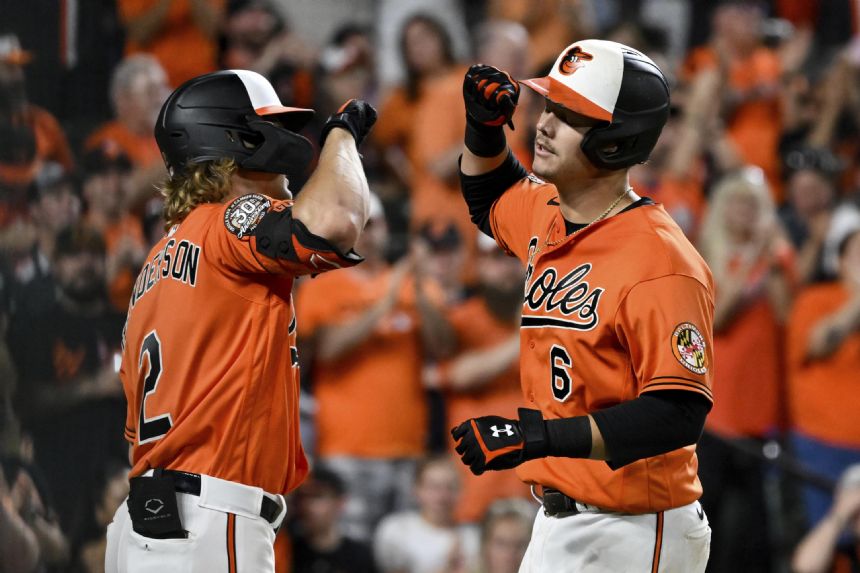 Mountcastle hits two of Orioles' 5 HRs in 8-1 win over A's