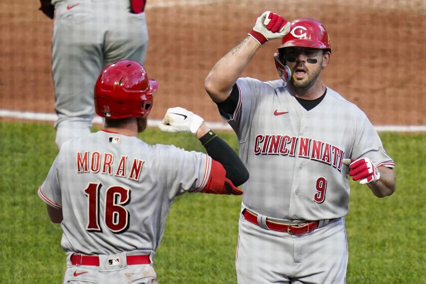 Moustakas, Drury power Reds to 8-2 victory over Pirates