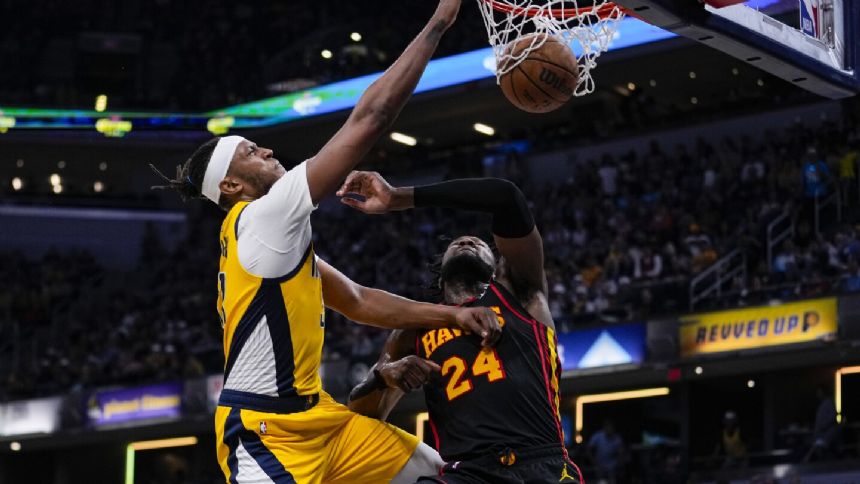 Myles Turner scores 31, Pacers avoid play-in tournament with 157-115 rout of Hawks