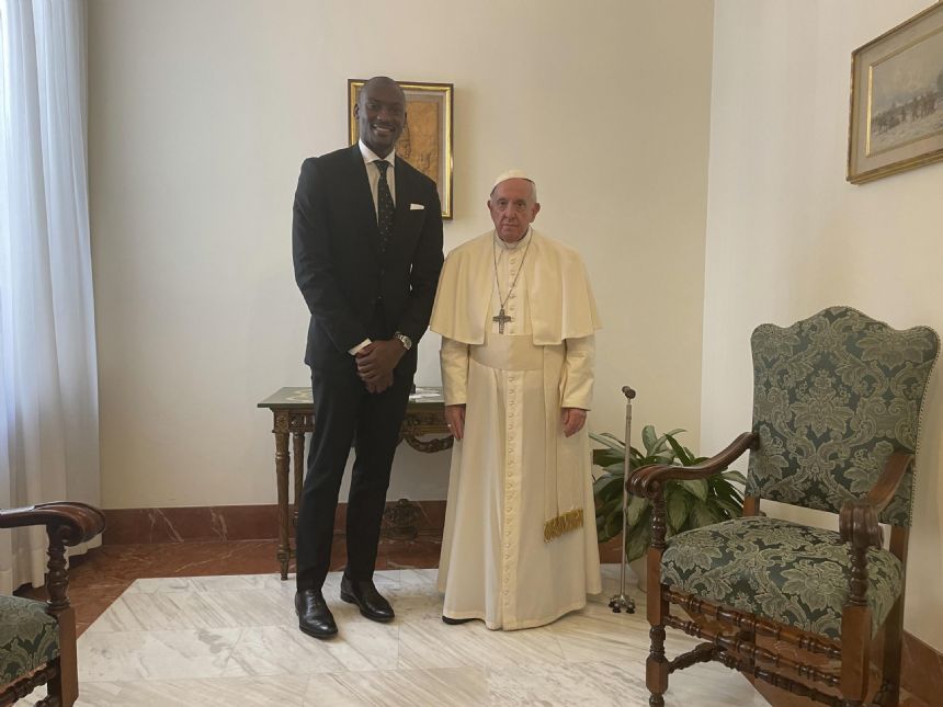 NBA's Biyombo brings Congo to the pope after trip canceled