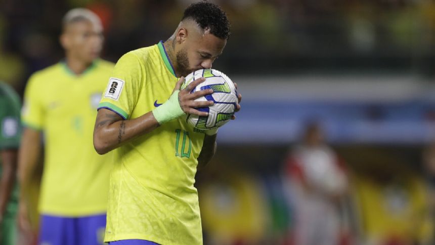 Neymar breaks Pele's Brazil goal-scoring record in 5-1 win in South American World Cup qualifying