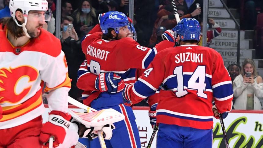 Nick Suzuki breaks tie, Canadiens beat Flames 4-2