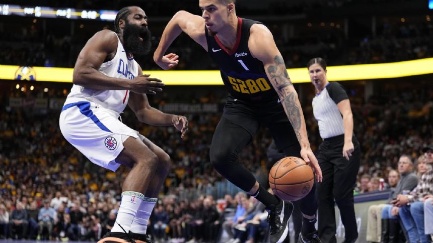 Nikola Jokic's scores 32, Nuggets win 111-108 to keep the Clippers winless with James Harden