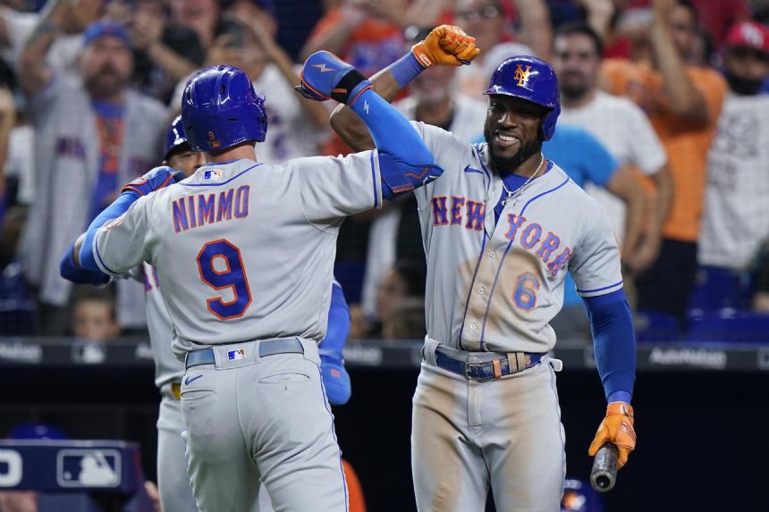 NL East-leading Mets use Nimmo HR in 8th to beat Marlins 6-4
