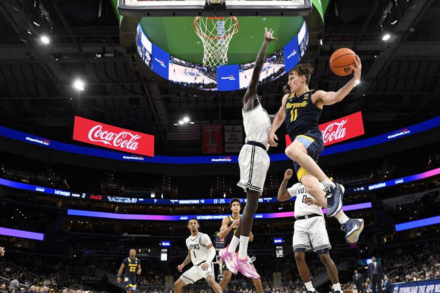 No. 10 Marquette beats Georgetown 89-75, takes Big East lead