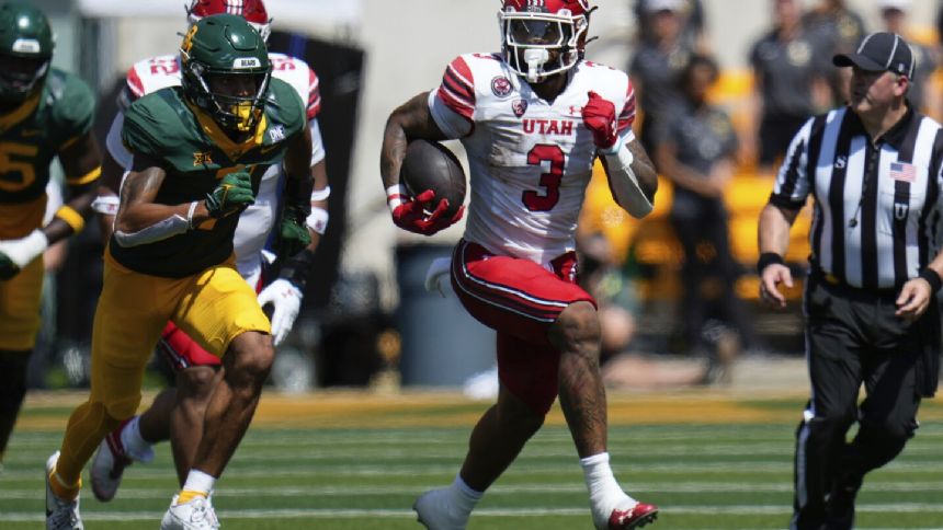 No. 12 Utah, still without Cam Rising, scores two TDs in final 2 minutes to win 20-13 at Baylor