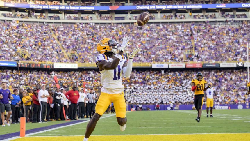 No. 14 LSU visits Mississippi State in SEC West opener matching reigning champ, possible challenger