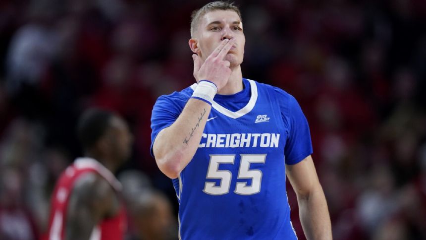 No. 15 Creighton rolls past Nebraska 89-60 to avenge last year's loss. Scheierman scores 24 points