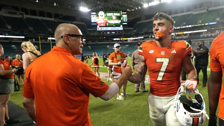 No. 20 Miami tries to remain unbeaten at Temple in matchup of old Big East rivals