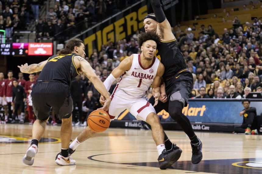 No. 4 Alabama pulls away in 2nd half to beat Missouri 85-64