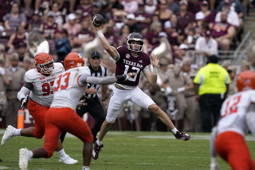 No. 6 A&M's game with Sam Houston suspended due to lightning