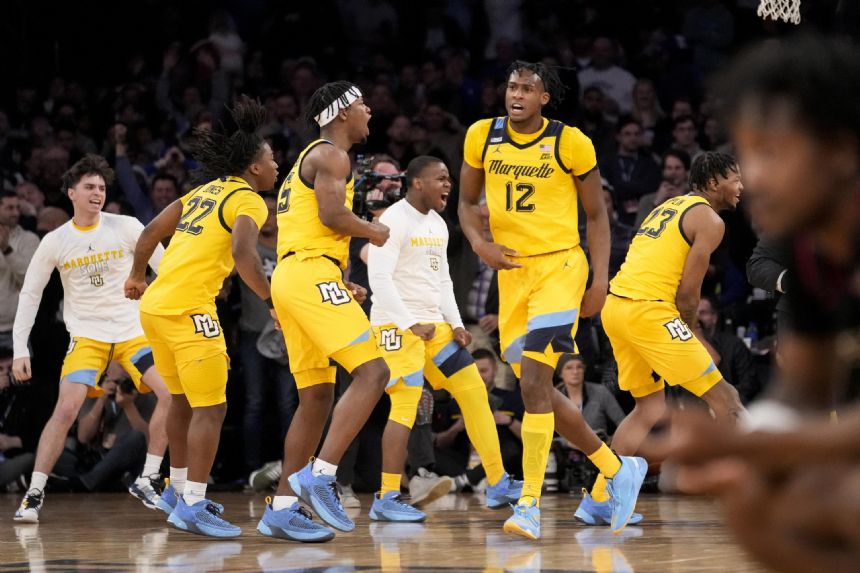 No. 6 Marquette holds off No. 11 UConn in Big East semifinal