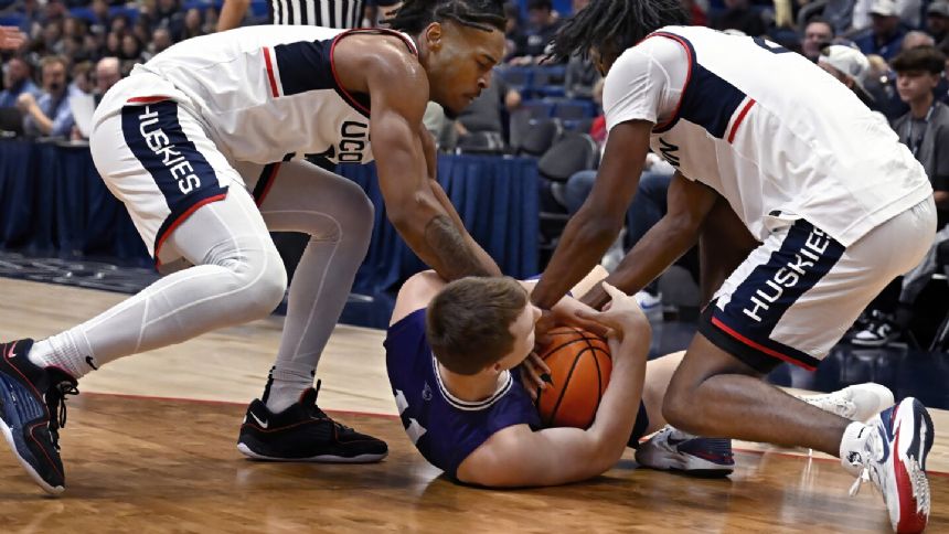 No. 6 UConn beats Stonehill College 107-67 for 19th straight nonconference victory