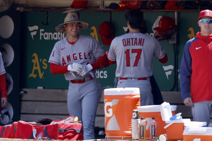 O'Hoppe hits first HR, Trout, Ohtani connect in Angels win