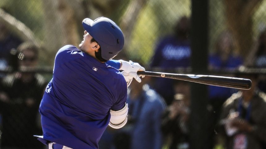 Ohtani takes live batting practice with Dodgers in his latest step forward in comeback from surgery