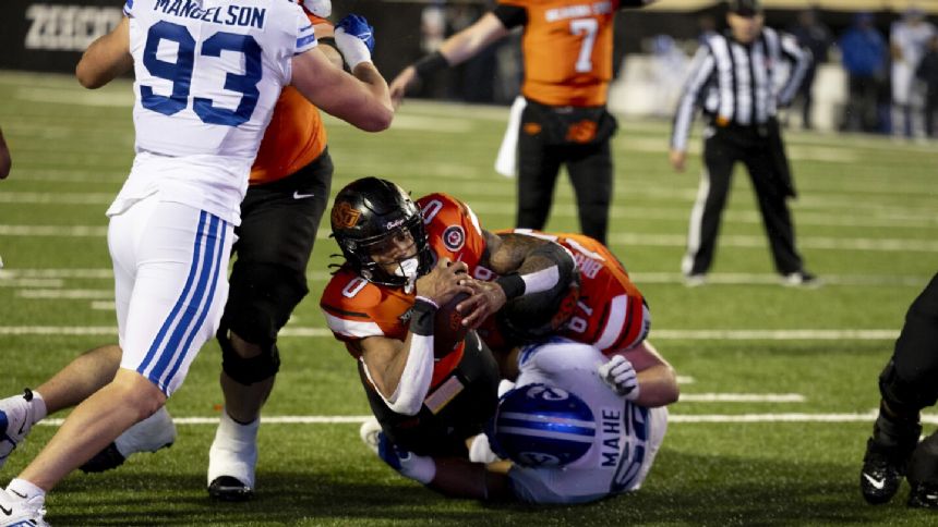 Ollie Gordon II's 5 TDs lead Oklahoma State past BYU in 2OT, into Big 12 title game