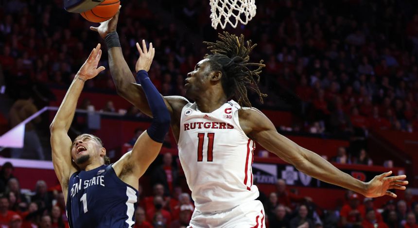 Omoruyi's double-double leads Rutgers past Penn State 65-45