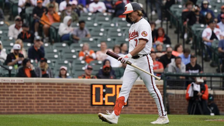 Orioles send former No. 1 pick Holliday back to minors after he hit .059 in 10 MLB games