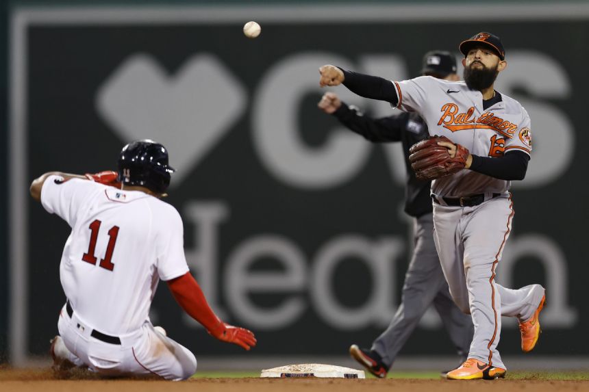 Orioles waste 4 homers in 13-9 loss to slumping Red Sox
