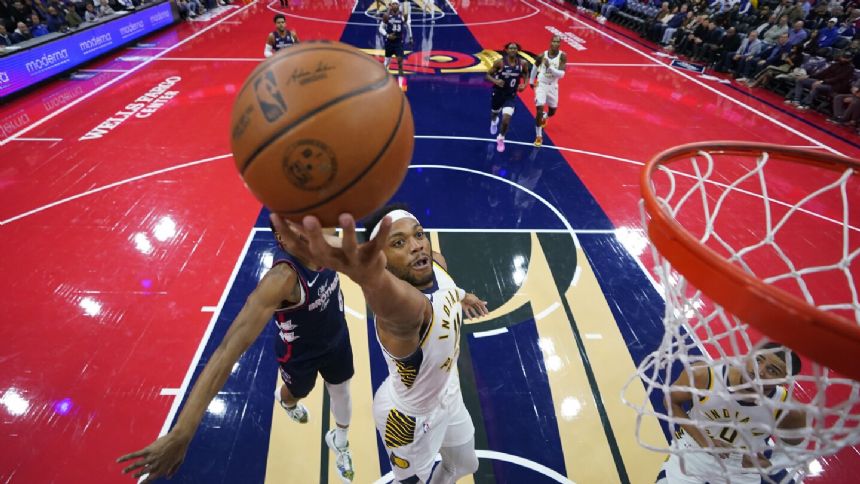 Pacers beat 76ers 132-126 in an In-Season Tournament game, end Philly's 8-game winning streak