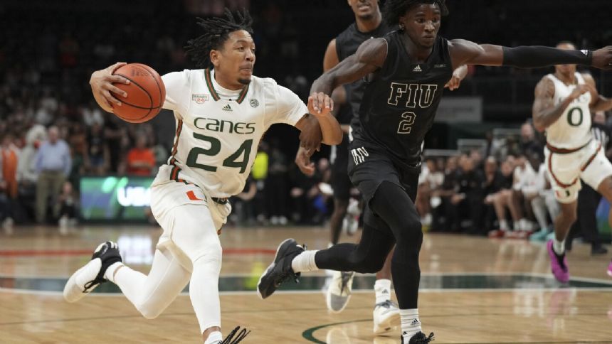 Pack scores 28 against former school, No. 12 Miami tops Kansas State 91-83 for Bahamas title