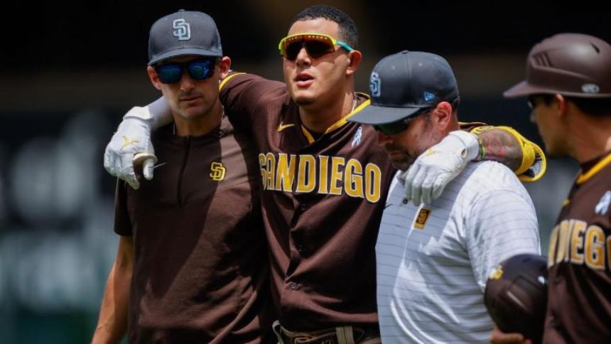Padres' Manny Machado suffers sprained ankle vs. Rockies; X-rays come back negative