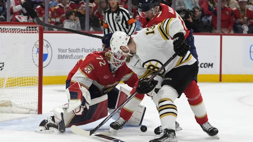 Panthers rout Bruins 6-1 in Game 2 to tie series