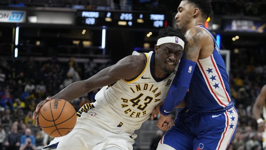 Pascal Siakam has triple-double, Pacers end 76ers' winning streak at 6 with 134-122 victory