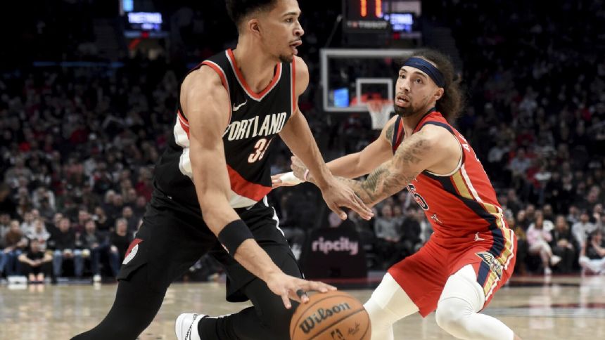 Pelicans hold off Trail Blazers 93-84 for 5th victory in 6 games